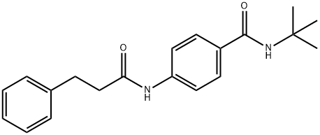 N-(tert-butyl)-4-[(3-phenylpropanoyl)amino]benzamide 结构式