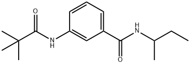 N-(sec-butyl)-3-[(2,2-dimethylpropanoyl)amino]benzamide 结构式