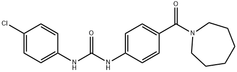 N-[4-(1-azepanylcarbonyl)phenyl]-N'-(4-chlorophenyl)urea 结构式