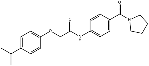 2-(4-isopropylphenoxy)-N-[4-(1-pyrrolidinylcarbonyl)phenyl]acetamide 结构式