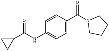 N-[4-(1-pyrrolidinylcarbonyl)phenyl]cyclopropanecarboxamide 结构式