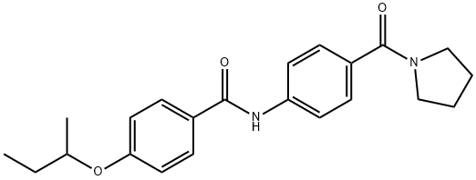 4-(sec-butoxy)-N-[4-(1-pyrrolidinylcarbonyl)phenyl]benzamide 结构式