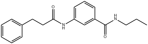 3-[(3-phenylpropanoyl)amino]-N-propylbenzamide 结构式