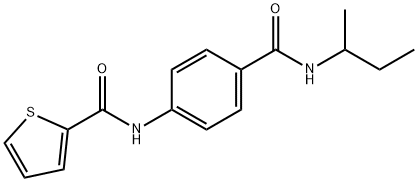 N-{4-[(sec-butylamino)carbonyl]phenyl}-2-thiophenecarboxamide 结构式