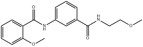 2-methoxy-N-(3-{[(2-methoxyethyl)amino]carbonyl}phenyl)benzamide 结构式