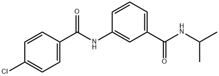 3-[(4-chlorobenzoyl)amino]-N-isopropylbenzamide 结构式