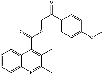 2-(4-methoxyphenyl)-2-oxoethyl 2,3-dimethyl-4-quinolinecarboxylate 结构式