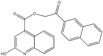 2-(2-naphthyl)-2-oxoethyl 2-hydroxy-4-quinolinecarboxylate 结构式