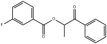 1-methyl-2-oxo-2-phenylethyl 3-fluorobenzoate 结构式