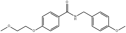 N-(4-methoxybenzyl)-4-(2-methoxyethoxy)benzamide 结构式