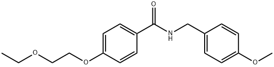 4-(2-ethoxyethoxy)-N-(4-methoxybenzyl)benzamide 结构式