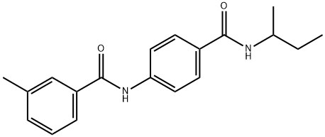 N-{4-[(sec-butylamino)carbonyl]phenyl}-3-methylbenzamide 结构式