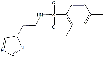 2,4-dimethyl-N-[2-(1H-1,2,4-triazol-1-yl)ethyl]benzenesulfonamide 结构式