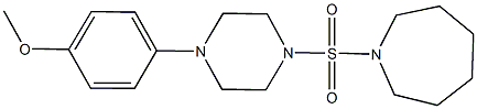 4-[4-(1-azepanylsulfonyl)-1-piperazinyl]phenyl methyl ether 结构式