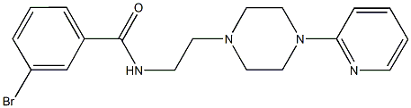 3-bromo-N-{2-[4-(2-pyridinyl)-1-piperazinyl]ethyl}benzamide 结构式