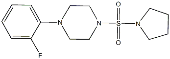 1-(2-fluorophenyl)-4-(1-pyrrolidinylsulfonyl)piperazine 结构式
