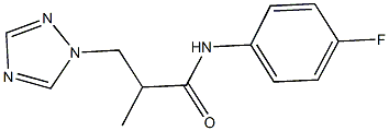 N-(4-fluorophenyl)-2-methyl-3-(1H-1,2,4-triazol-1-yl)propanamide 结构式