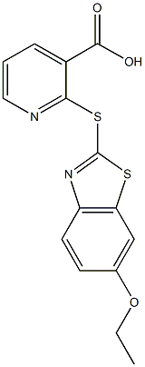 2-[(6-ethoxy-1,3-benzothiazol-2-yl)sulfanyl]nicotinic acid 结构式
