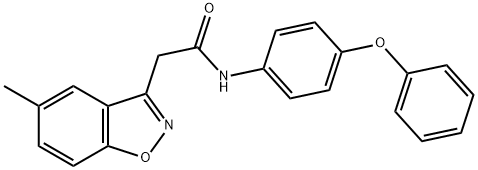 2-(5-methyl-1,2-benzisoxazol-3-yl)-N-(4-phenoxyphenyl)acetamide 结构式