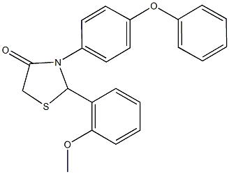 2-(2-methoxyphenyl)-3-(4-phenoxyphenyl)-1,3-thiazolidin-4-one 结构式