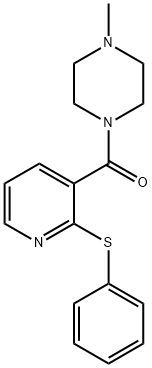 1-methyl-4-{[2-(phenylsulfanyl)-3-pyridinyl]carbonyl}piperazine 结构式