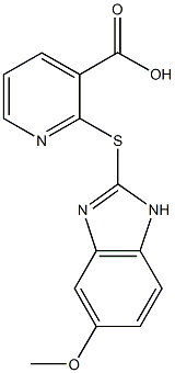 2-[(5-methoxy-1H-benzimidazol-2-yl)sulfanyl]nicotinic acid 结构式