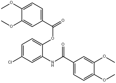 4-chloro-2-[(3,4-dimethoxybenzoyl)amino]phenyl 3,4-dimethoxybenzoate 结构式