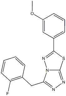 3-[3-(2-fluorobenzyl)[1,2,4]triazolo[3,4-b][1,3,4]thiadiazol-6-yl]phenyl methyl ether 结构式