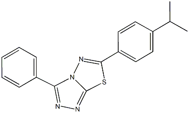 6-(4-isopropylphenyl)-3-phenyl[1,2,4]triazolo[3,4-b][1,3,4]thiadiazole 结构式