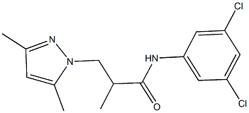 N-(3,5-dichlorophenyl)-3-(3,5-dimethyl-1H-pyrazol-1-yl)-2-methylpropanamide 结构式