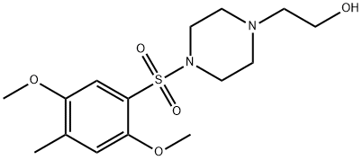 2-{4-[(2,5-dimethoxy-4-methylphenyl)sulfonyl]-1-piperazinyl}ethanol 结构式