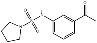 N-(3-acetylphenyl)-1-pyrrolidinesulfonamide 结构式