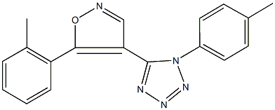 1-(4-methylphenyl)-5-[5-(2-methylphenyl)-4-isoxazolyl]-1H-tetraazole 结构式