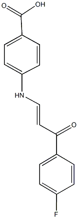 4-{[3-(4-fluorophenyl)-3-oxo-1-propenyl]amino}benzoic acid 结构式