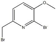 2-bromo-6-(bromomethyl)-3-pyridinyl methyl ether 结构式