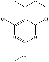 5-sec-butyl-4,6-dichloro-2-(methylsulfanyl)pyrimidine 结构式