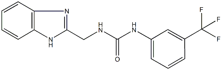 N-(1H-benzimidazol-2-ylmethyl)-N'-[3-(trifluoromethyl)phenyl]urea 结构式