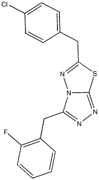 6-(4-chlorobenzyl)-3-(2-fluorobenzyl)[1,2,4]triazolo[3,4-b][1,3,4]thiadiazole 结构式