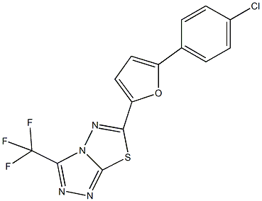 6-[5-(4-chlorophenyl)-2-furyl]-3-(trifluoromethyl)[1,2,4]triazolo[3,4-b][1,3,4]thiadiazole 结构式