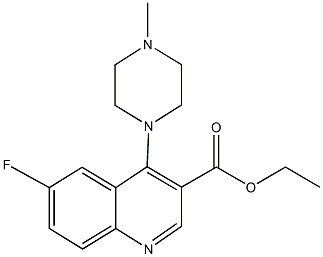 ethyl 6-fluoro-4-(4-methyl-1-piperazinyl)-3-quinolinecarboxylate 结构式