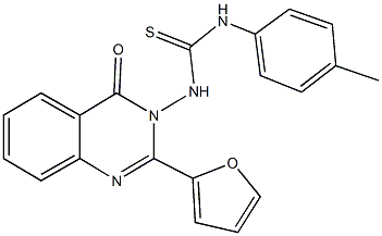 N-(2-(2-furyl)-4-oxo-3(4H)-quinazolinyl)-N'-(4-methylphenyl)thiourea 结构式