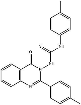 N-(4-methylphenyl)-N'-(2-(4-methylphenyl)-4-oxo-3(4H)-quinazolinyl)thiourea 结构式