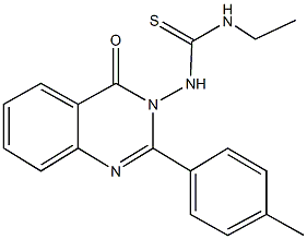 N-ethyl-N'-(2-(4-methylphenyl)-4-oxo-3(4H)-quinazolinyl)thiourea 结构式