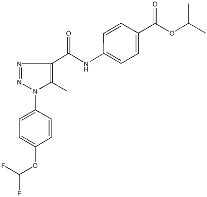 isopropyl 4-[({1-[4-(difluoromethoxy)phenyl]-5-methyl-1H-1,2,3-triazol-4-yl}carbonyl)amino]benzoate 结构式