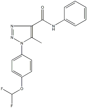 1-[4-(difluoromethoxy)phenyl]-5-methyl-N-phenyl-1H-1,2,3-triazole-4-carboxamide 结构式