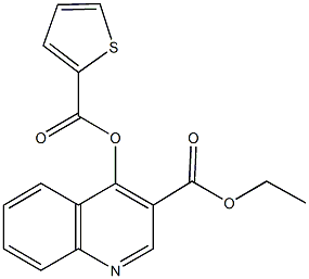 ethyl 4-[(2-thienylcarbonyl)oxy]-3-quinolinecarboxylate 结构式