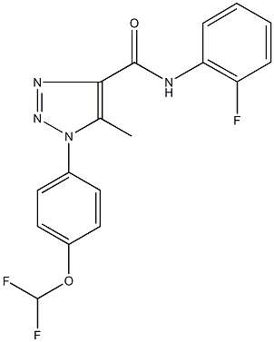 1-[4-(difluoromethoxy)phenyl]-N-(2-fluorophenyl)-5-methyl-1H-1,2,3-triazole-4-carboxamide 结构式