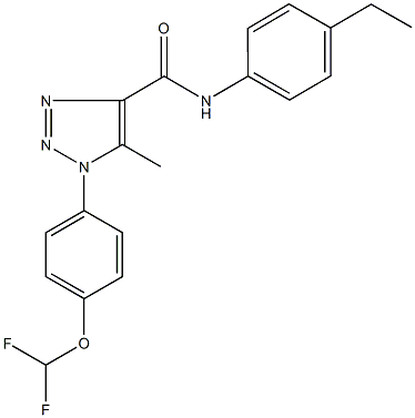 1-[4-(difluoromethoxy)phenyl]-N-(4-ethylphenyl)-5-methyl-1H-1,2,3-triazole-4-carboxamide 结构式