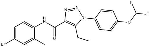 N-(4-bromo-2-methylphenyl)-1-[4-(difluoromethoxy)phenyl]-5-ethyl-1H-1,2,3-triazole-4-carboxamide 结构式