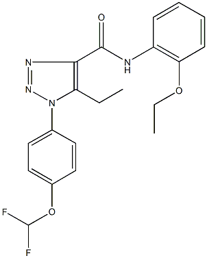 1-[4-(difluoromethoxy)phenyl]-N-(2-ethoxyphenyl)-5-ethyl-1H-1,2,3-triazole-4-carboxamide 结构式